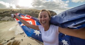 australian happy woman