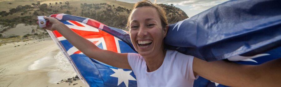 australian happy woman