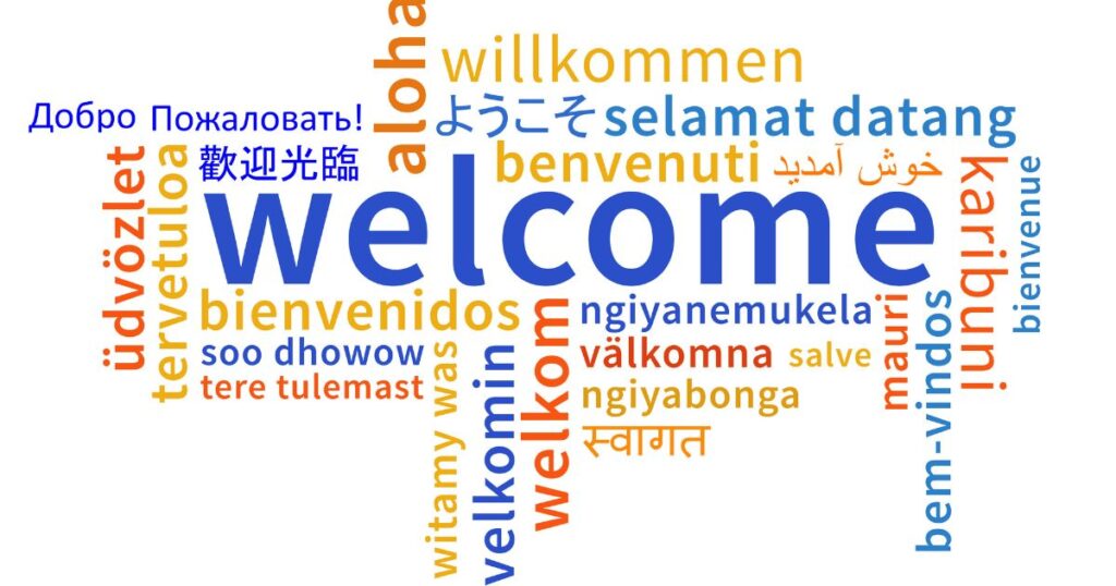 welcome many languages